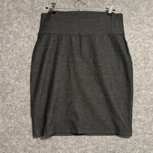 Eileen Fisher Skirt Womens Size Small Gray Stretch Knit Pencil Work Pull On